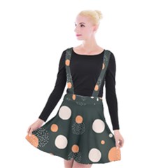 Black Peach White  Suspender Skater Skirt by Sobalvarro