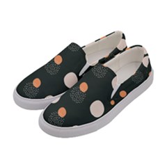 Black Peach White  Women s Canvas Slip Ons by Sobalvarro
