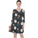 Black peach white  Ruffle Dress View1
