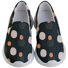 Black Peach White  Kids Lightweight Slip Ons by Sobalvarro