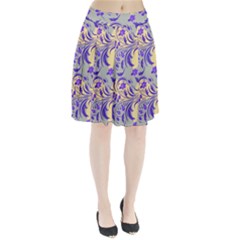 Folk Floral Pattern  Abstract Flowers Surface Design  Seamless Pattern Pleated Skirt by Eskimos