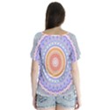 Pretty Pastel Boho Hippie Mandala V-Neck Flutter Sleeve Top View2
