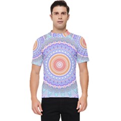 Pretty Pastel Boho Hippie Mandala Men s Short Sleeve Rash Guard by CrypticFragmentsDesign
