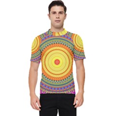 Neon Calliope Kaleidoscope Mandala Men s Short Sleeve Rash Guard by CrypticFragmentsDesign