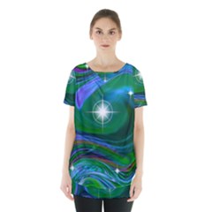 Night Sky Skirt Hem Sports Top by LW41021