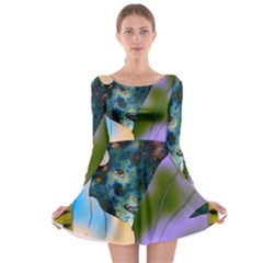 Jungle Lion Long Sleeve Skater Dress by LW41021