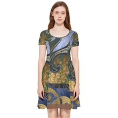 Sea Of Wonder Inside Out Cap Sleeve Dress by LW41021