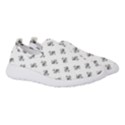 Black And White Sketchy Birds Motif Pattern Women s Slip On Sneakers View3