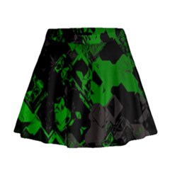 Cyber Camo Mini Flare Skirt by MRNStudios