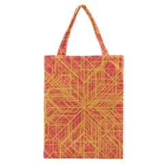 Orange/yellow Line Pattern Classic Tote Bag by LyleHatchDesign