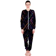 Criss-cross Pattern (multi-colored) Onepiece Jumpsuit (ladies)  by LyleHatchDesign