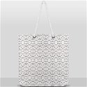 Modern Geometric Black And White Print Pattern Full Print Rope Handle Tote (Large) View2