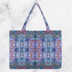 Pebbles Cropped Repeats Medium Tote Bag by kaleidomarblingart
