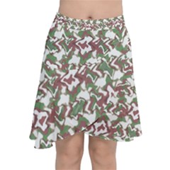 Multicolored Texture Print Pattern Chiffon Wrap Front Skirt by dflcprintsclothing