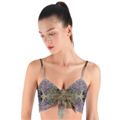 Marbling Ornate Woven Tie Front Bralet by kaleidomarblingart