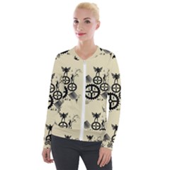 Angels Velvet Zip Up Jacket by PollyParadise