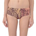 Abstract Cracked Texture Print Mid-Waist Bikini Bottoms View1