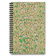 Florals In The Green Season In Perfect  Ornate Calm Harmony 5 5  X 8 5  Notebook by pepitasart