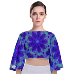 New Day Tie Back Butterfly Sleeve Chiffon Top by LW323