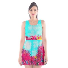 Flowers Scoop Neck Skater Dress by LW323