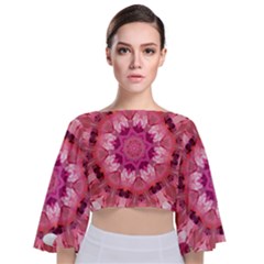 Love Tie Back Butterfly Sleeve Chiffon Top by LW323