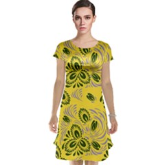 Folk Floral Pattern  Abstract Flowers Surface Design  Seamless Pattern Cap Sleeve Nightdress by Eskimos