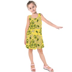 Folk Floral Pattern  Abstract Flowers Surface Design  Seamless Pattern Kids  Sleeveless Dress by Eskimos