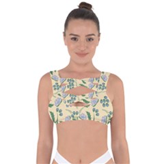 Folk Floral Pattern  Abstract Flowers Surface Design  Seamless Pattern Bandaged Up Bikini Top by Eskimos
