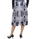 Grey on pink marbling Classic Velour Midi Skirt  View2