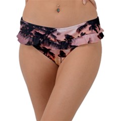 Palm Trees Frill Bikini Bottom by LW323