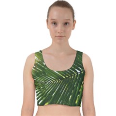 Relaxing Palms Velvet Racer Back Crop Top by LW323