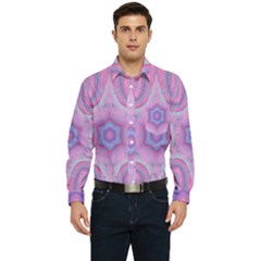 Cotton Candy Men s Long Sleeve Pocket Shirt  by LW323