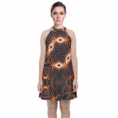 Fun In The Sun Velvet Halter Neckline Dress  by LW323