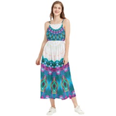 Peacock Boho Sleeveless Summer Dress by LW323