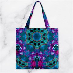 Peacock2 Zipper Grocery Tote Bag by LW323