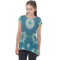 Softpetals Cap Sleeve High Low Top by LW323