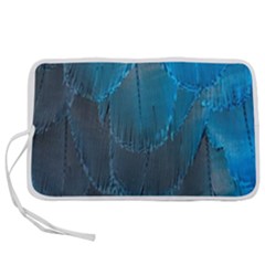 Feathery Blue Pen Storage Case (l) by LW323