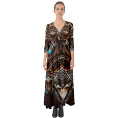 Holy1 Button Up Boho Maxi Dress by LW323