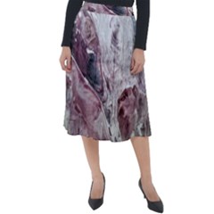 Pebbles Module  Classic Velour Midi Skirt  by kaleidomarblingart