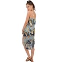 Famous heroes of the kabuki stage played by frogs  Waist Tie Cover Up Chiffon Dress View2