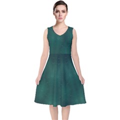 Windy V-neck Midi Sleeveless Dress  by LW323