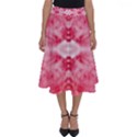 Pink Marbling Ornate Perfect Length Midi Skirt View1