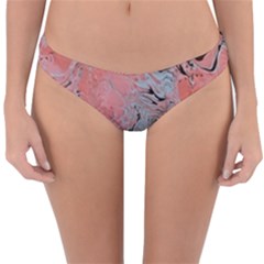 Pink Arabesque Reversible Hipster Bikini Bottoms by kaleidomarblingart