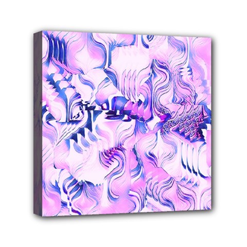 Hydrangea Blossoms Fantasy Gardens Pastel Pink And Blue Mini Canvas 6  X 6  (stretched) by CrypticFragmentsDesign