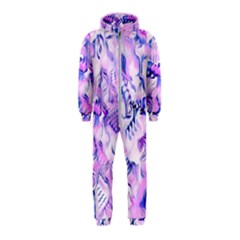 Hydrangea Blossoms Fantasy Gardens Pastel Pink And Blue Hooded Jumpsuit (kids) by CrypticFragmentsDesign