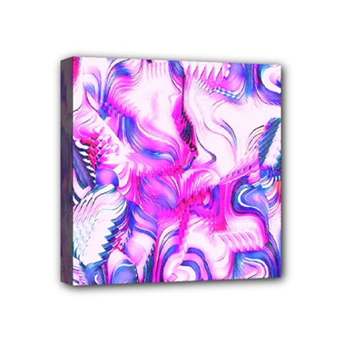 Hot Pink Fuchsia Flower Fantasy  Mini Canvas 4  X 4  (stretched) by CrypticFragmentsDesign