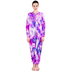Hot Pink Fuchsia Flower Fantasy  Onepiece Jumpsuit (ladies)  by CrypticFragmentsDesign