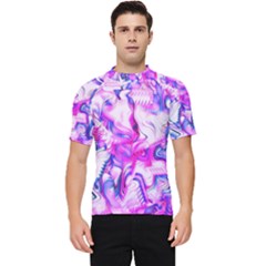 Hot Pink Fuchsia Flower Fantasy  Men s Short Sleeve Rash Guard by CrypticFragmentsDesign
