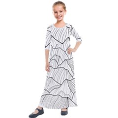 Mountains Kids  Quarter Sleeve Maxi Dress by goljakoff