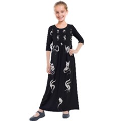 Katzen Cats Katzen Cats Kids  Quarter Sleeve Maxi Dress by WetdryvacsLair